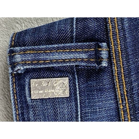 VTG 7 For All Mankind Jeans Wide Leg Flare Denim Inseam 30 Women’s Sz 27 - Picture 12 of 12